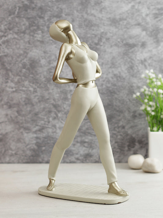 Healthy Yoga Pose Figurine in Raisin