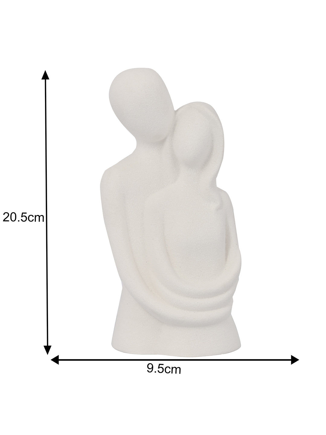 Ceramic Matte Eternal Love Statue in White