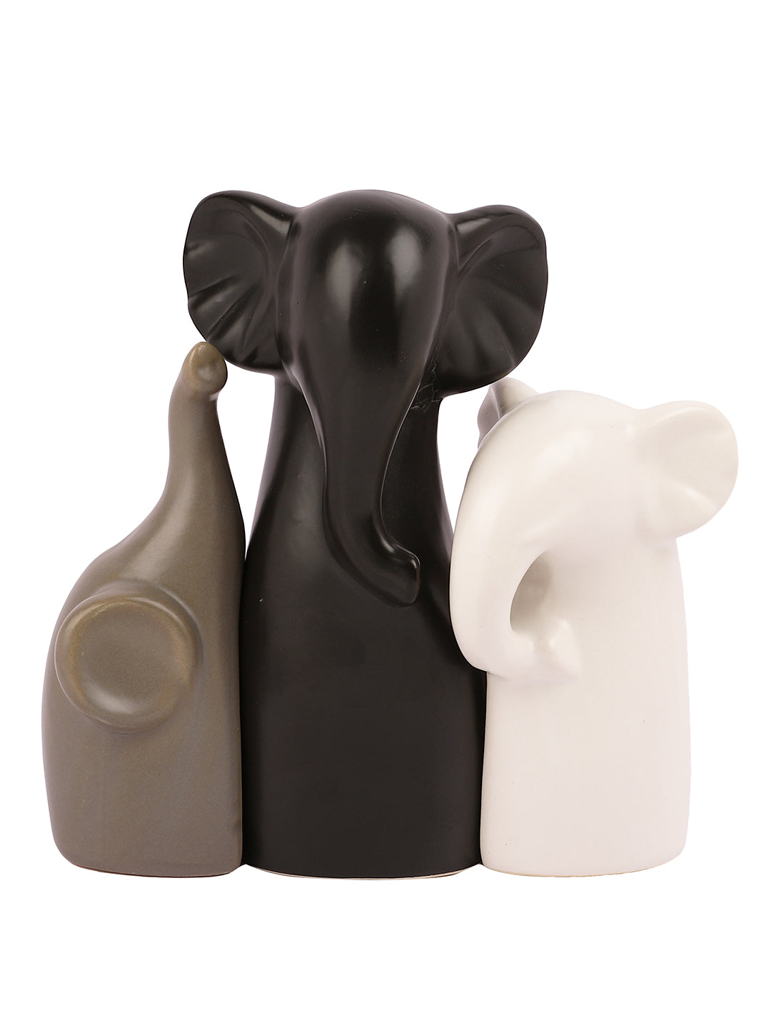 Tranquil Trio: Set of 3 Elephant Showpieces