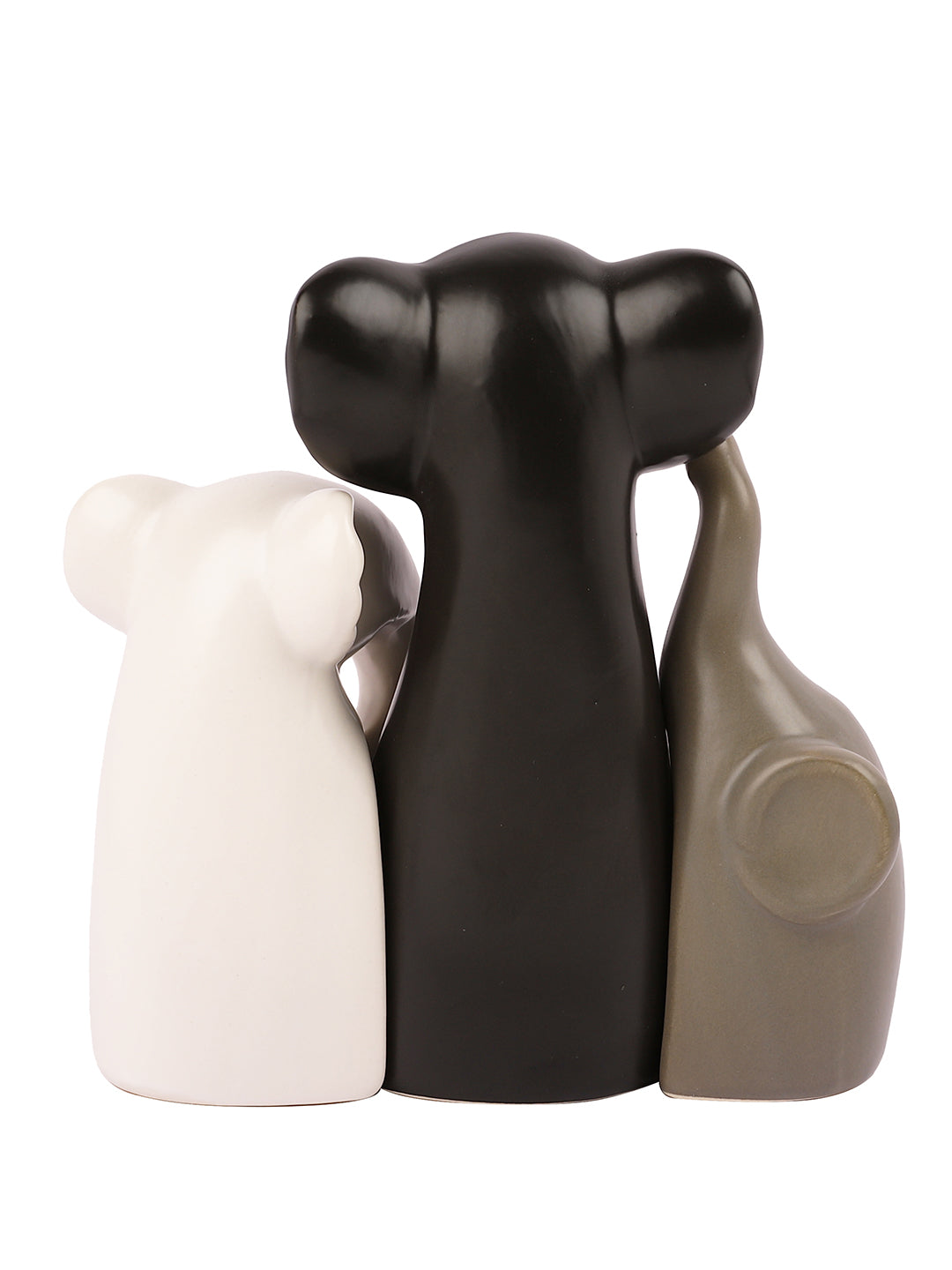 Tranquil Trio: Set of 3 Elephant Showpieces