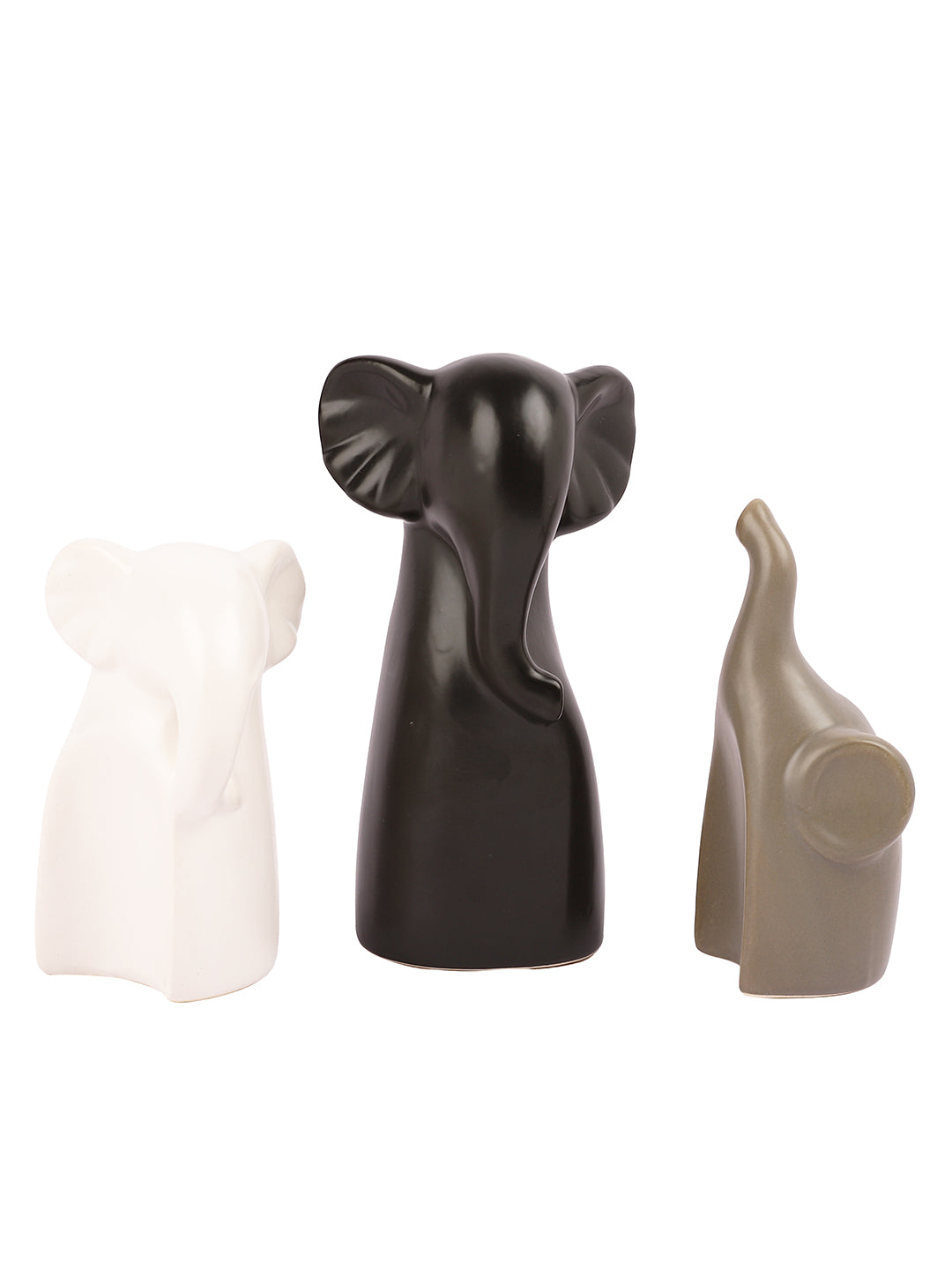 Tranquil Trio: Set of 3 Elephant Showpieces