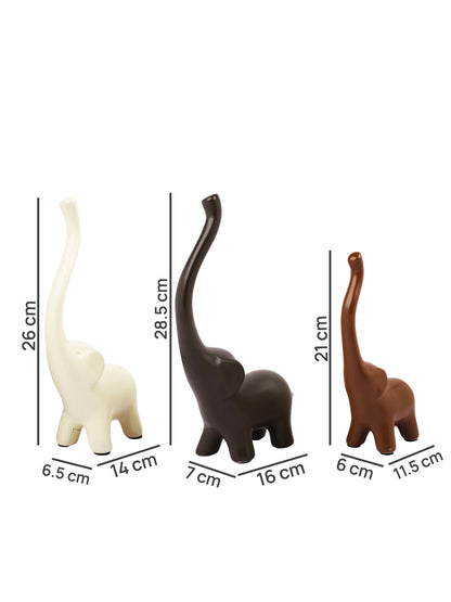 Set of 3 Elephant Showpieces