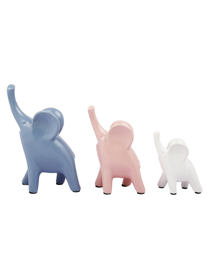 Set of 3 Tiny Elephant Showpieces