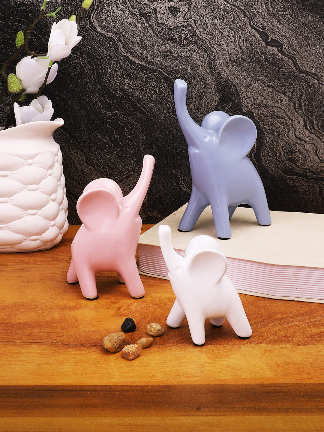 Set of 3 Tiny Elephant Showpieces