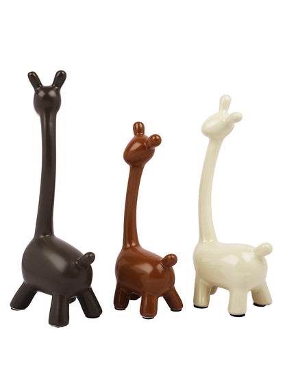 Set Of 3 Graceful Giraffe Showpieces