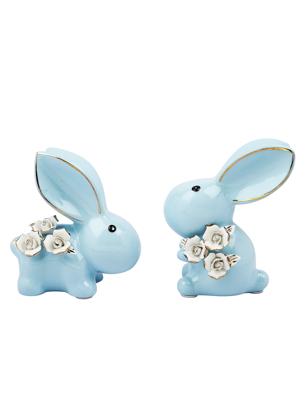 Azure Rebbit Pair Coastal Charm Set