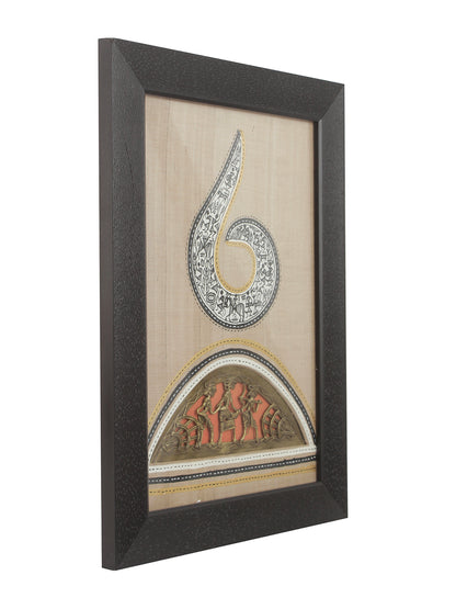 Handcrafted Wood Finish Worli Art Wall Hanging