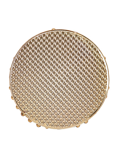 Golden Pearl Rakhi Set with Thali