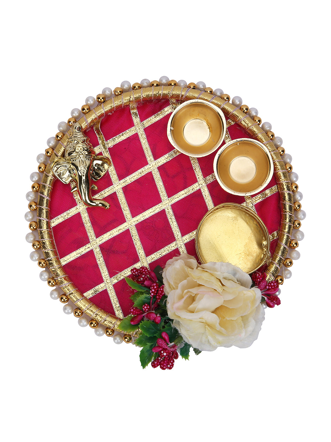 Peacock Feather Resin Rakhi Set with Ganesh Thali