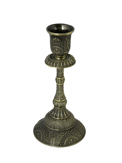 Black Textured Metal Candle Holder