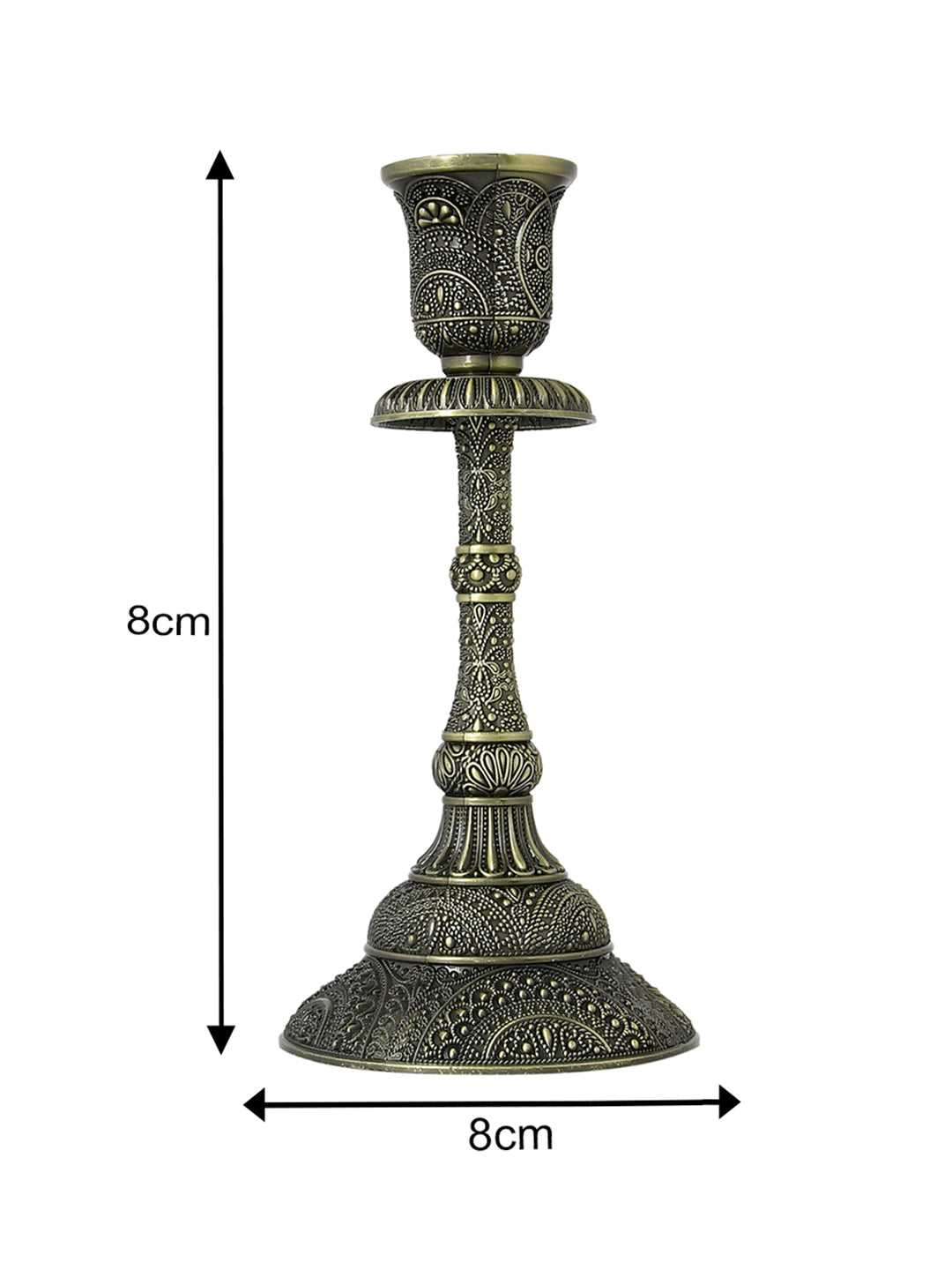 Black Textured Metal Candle Holder