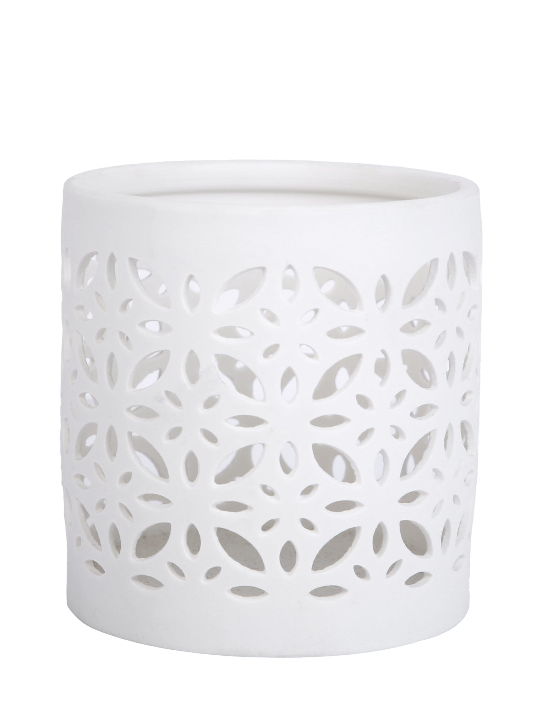 White Candle Holder