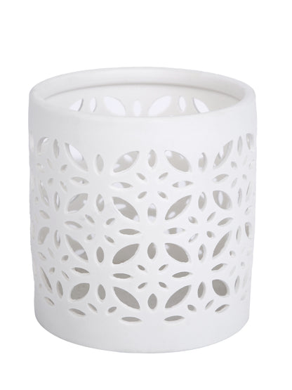 White Candle Holder
