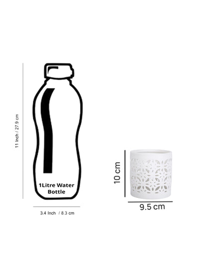 White Candle Holder