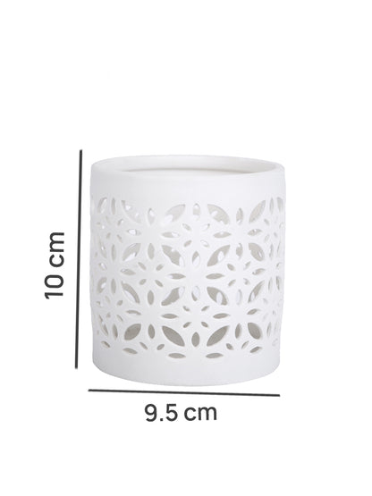 White Candle Holder