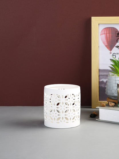 White Candle Holder