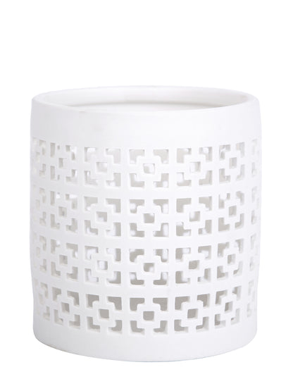 White Candle Holder