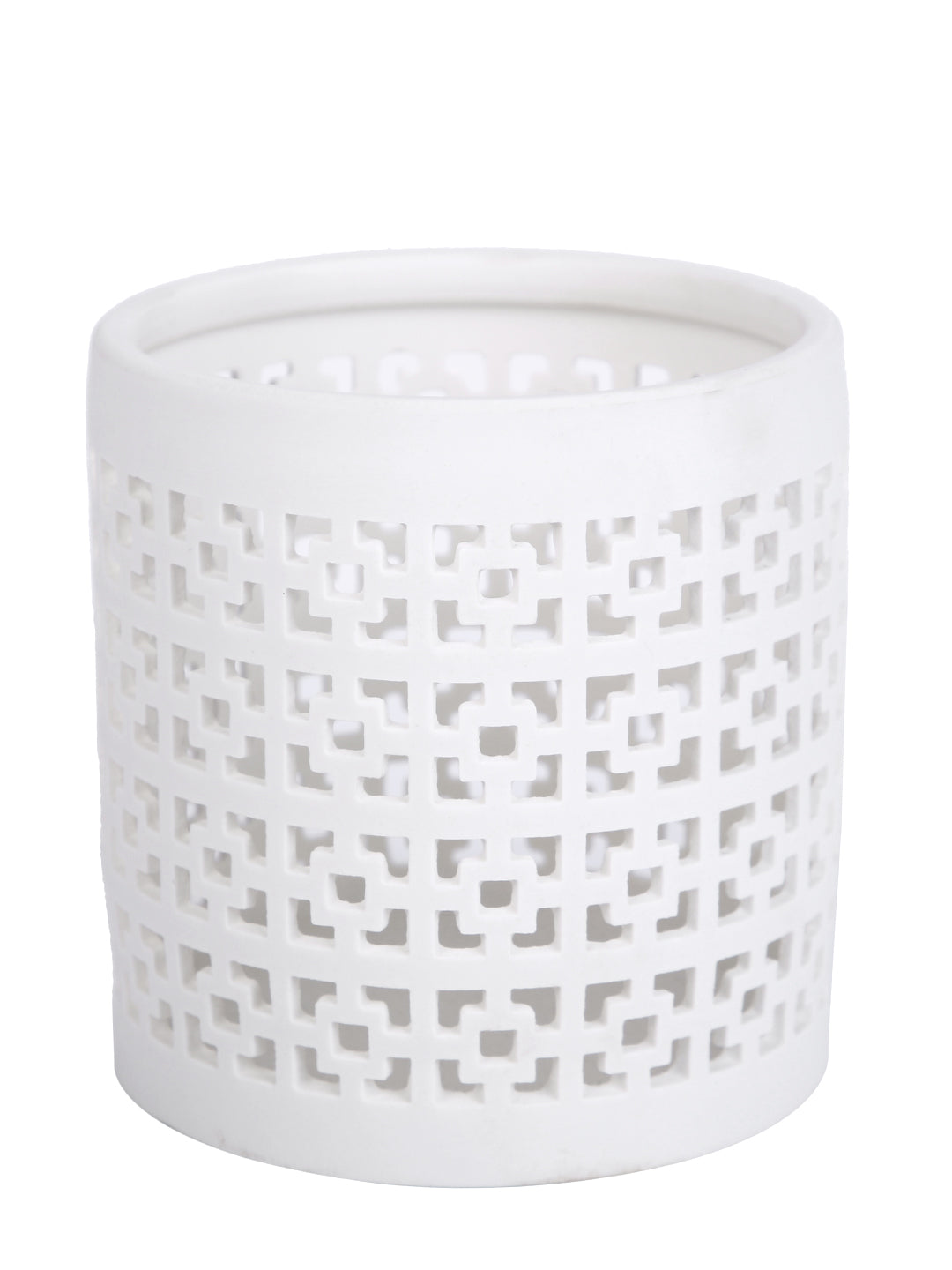 White Candle Holder