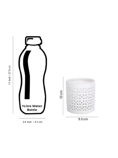 White Candle Holder
