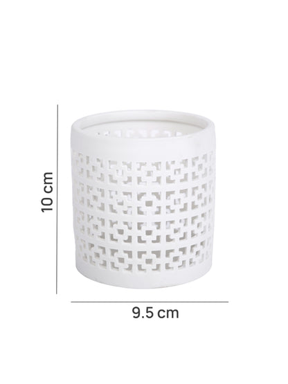 White Candle Holder