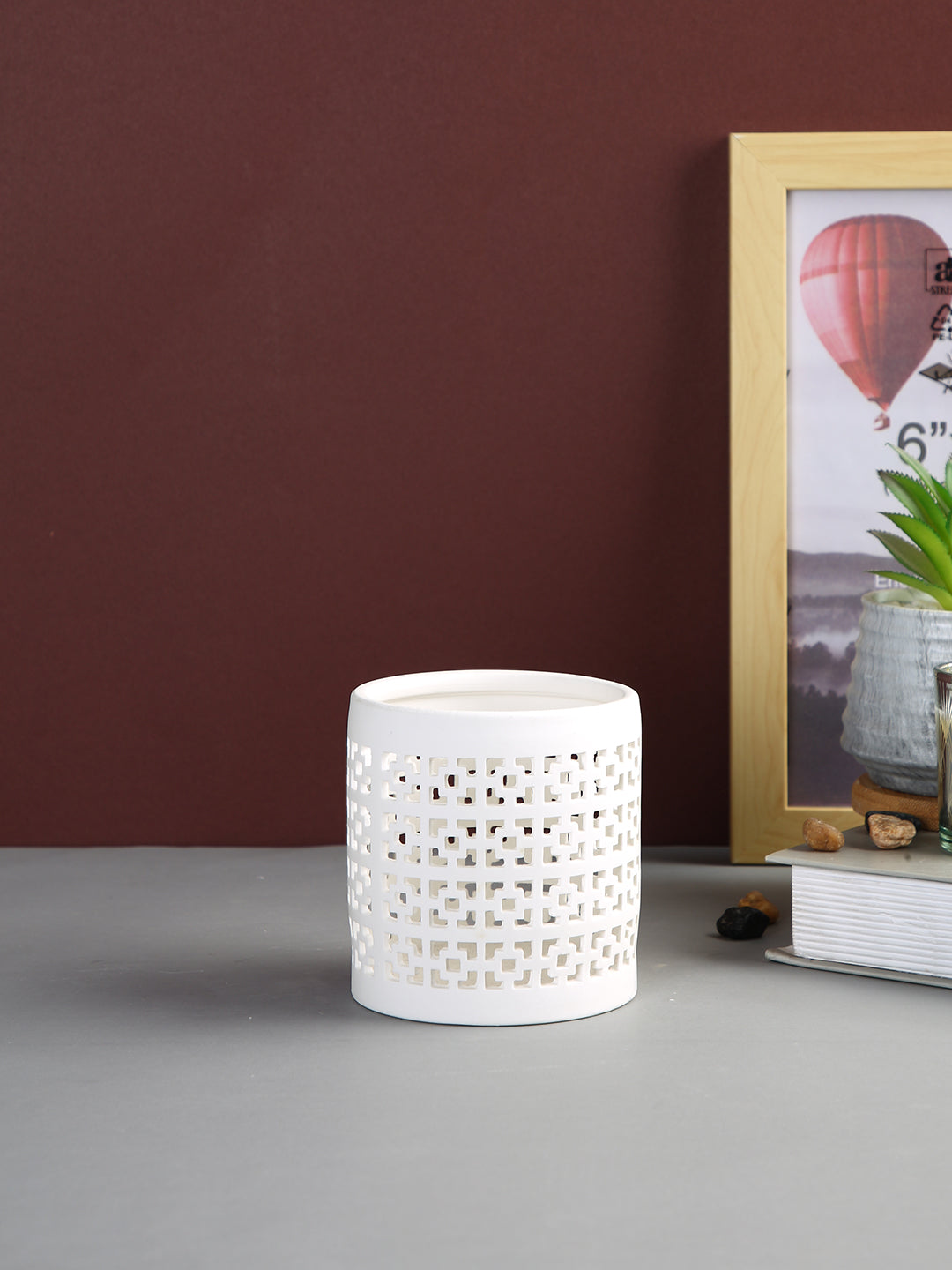 White Candle Holder