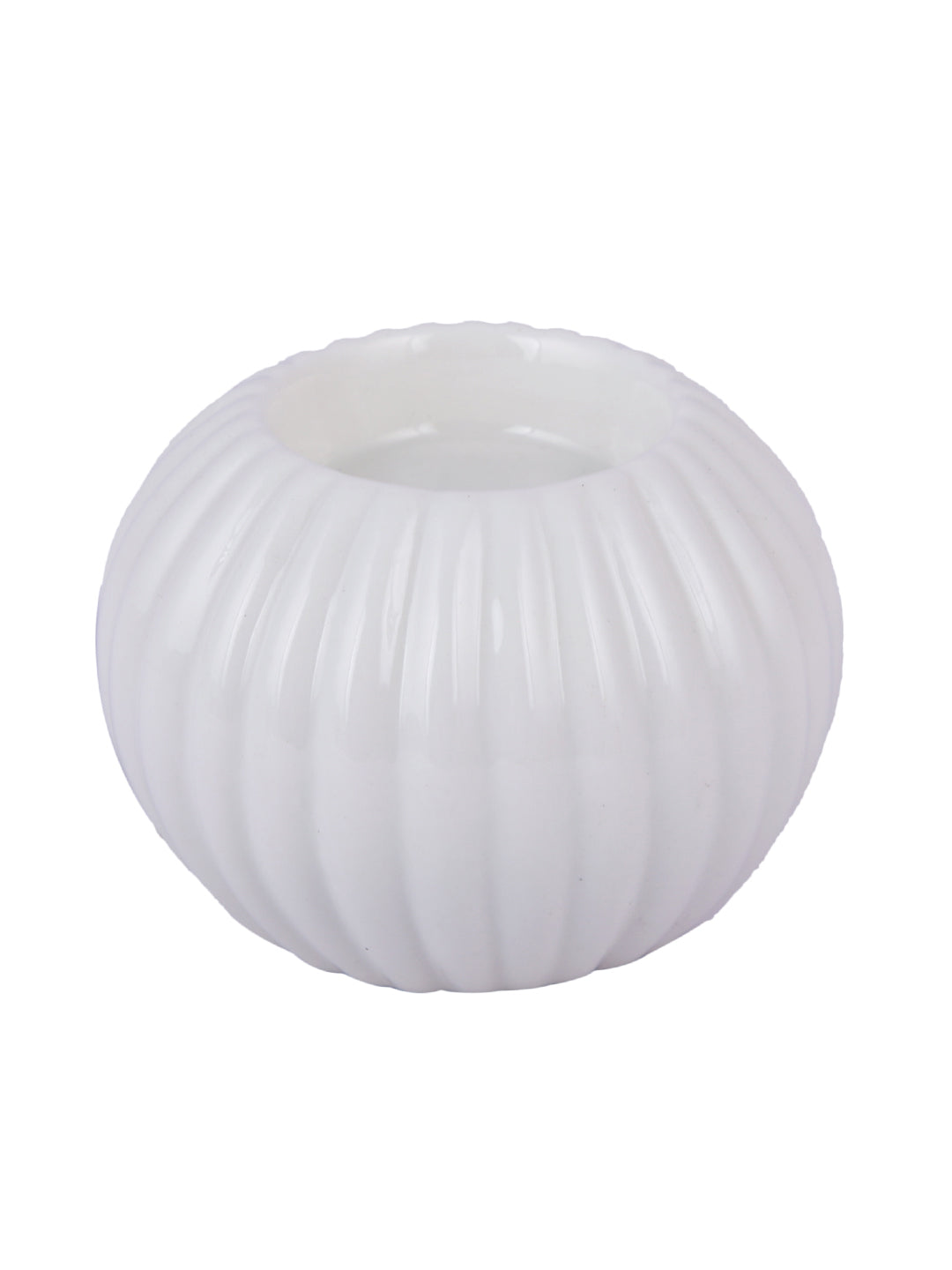 White & Pink 3 Pieces Swirl Round Candle Holder