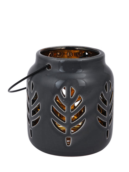 Black & White Ceramic Candle Holder