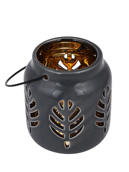 Black & White Ceramic Candle Holder