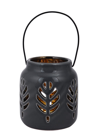 Black & White Ceramic Candle Holder