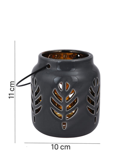 Black & White Ceramic Candle Holder