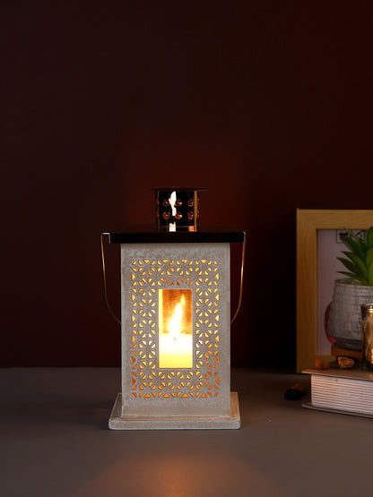 Cream-Coloured Candle Holder