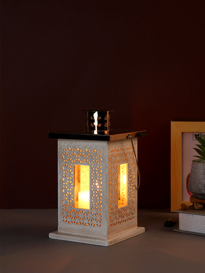 Cream-Coloured Candle Holder