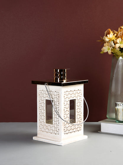 Cream-Coloured Candle Holder