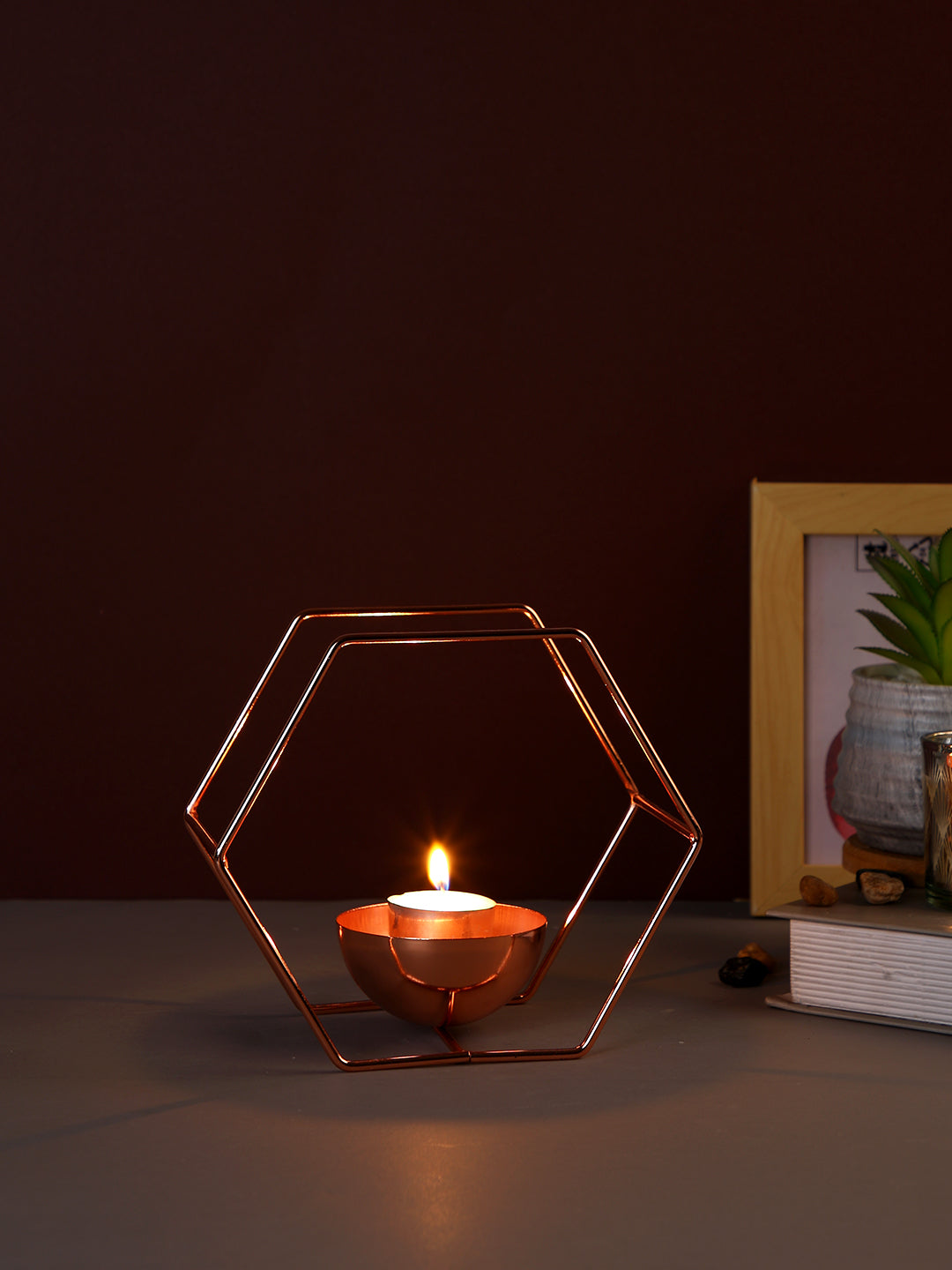 Gold-Toned Candle Holder