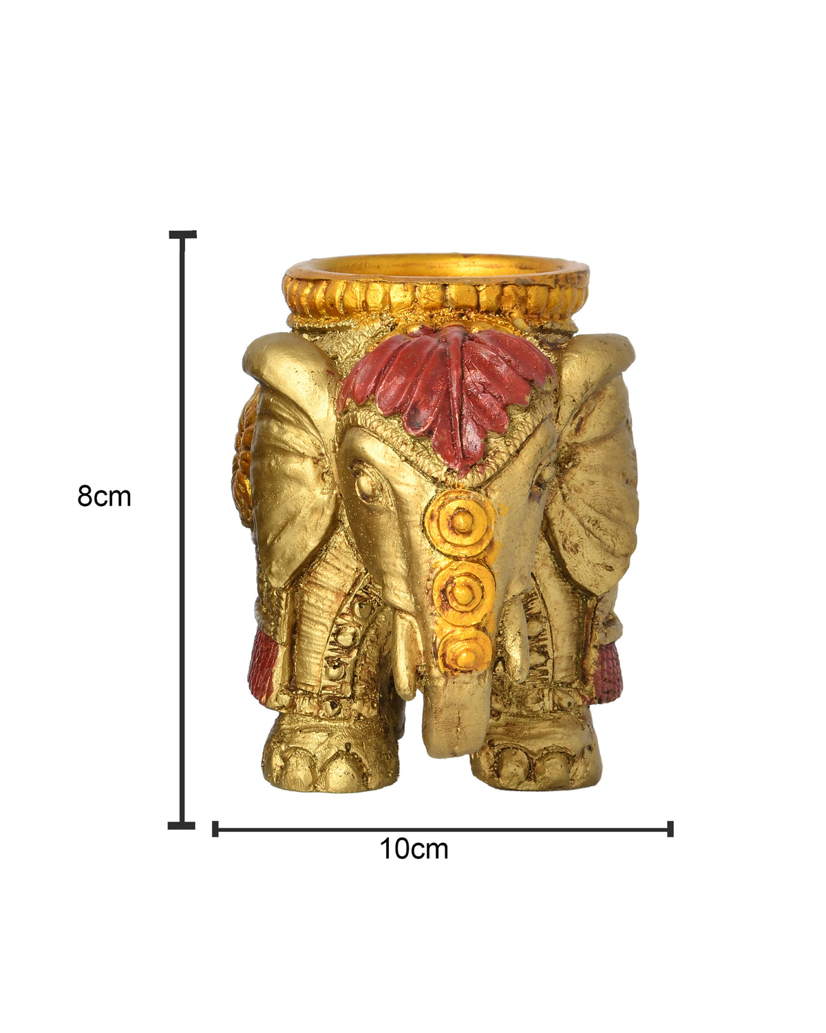 Gold-Toned Set of 2 Candle Holder