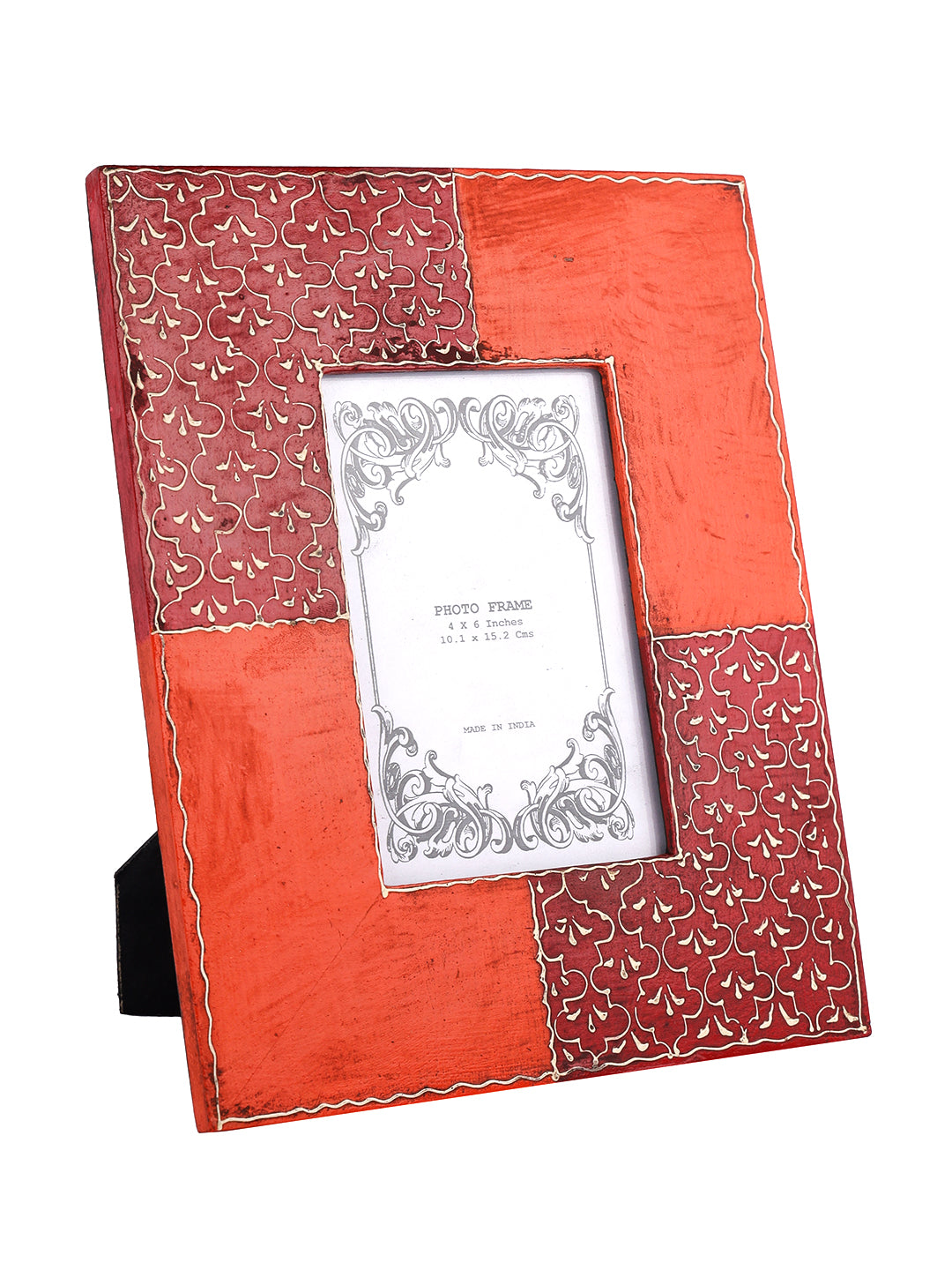 Red & Orange Table Top Wooden Photo Frame