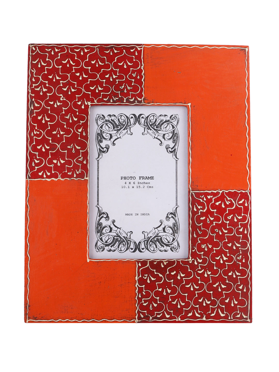 Red & Orange Table Top Wooden Photo Frame