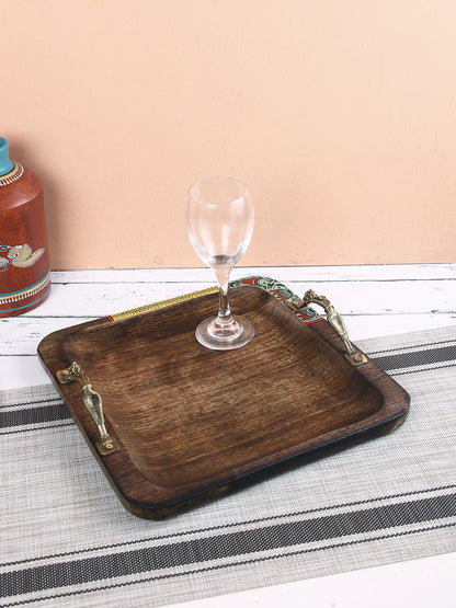 Quadrilateral Tray With Designer Handles