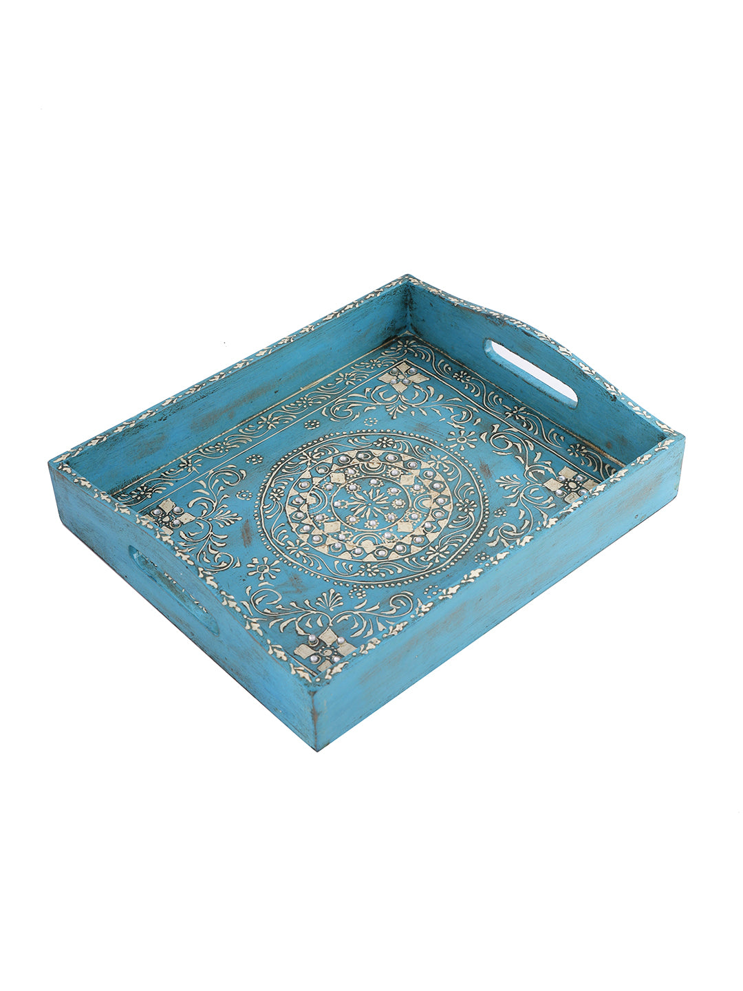 Rajasthani Prints Handcrafted Wooden Tray