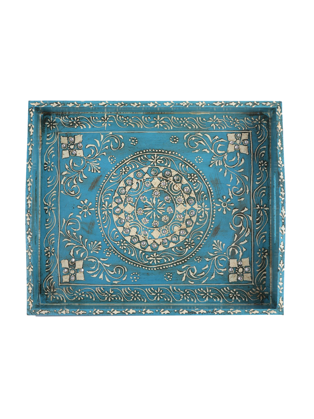 Rajasthani Prints Handcrafted Wooden Tray