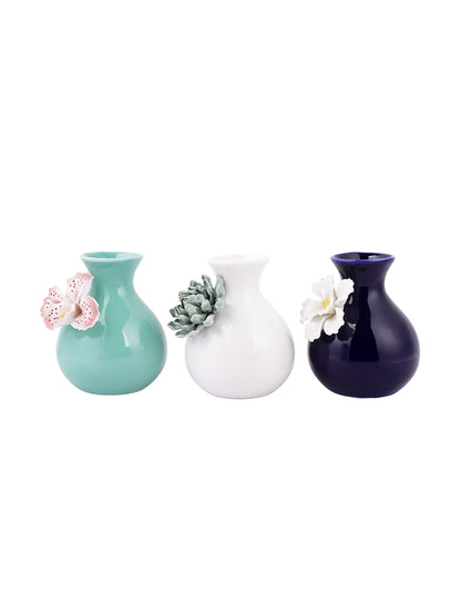 Multicolor Ceramic Flower Vase Set of 3