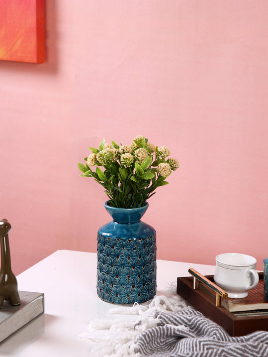 Blue Ceramic FlowerVase