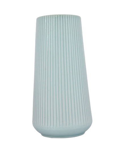 Cool and Calm Ribbed Ceramic Vase