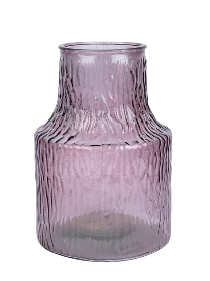 Ros Haze Dusky Pink Textured Glass Flower Vase
