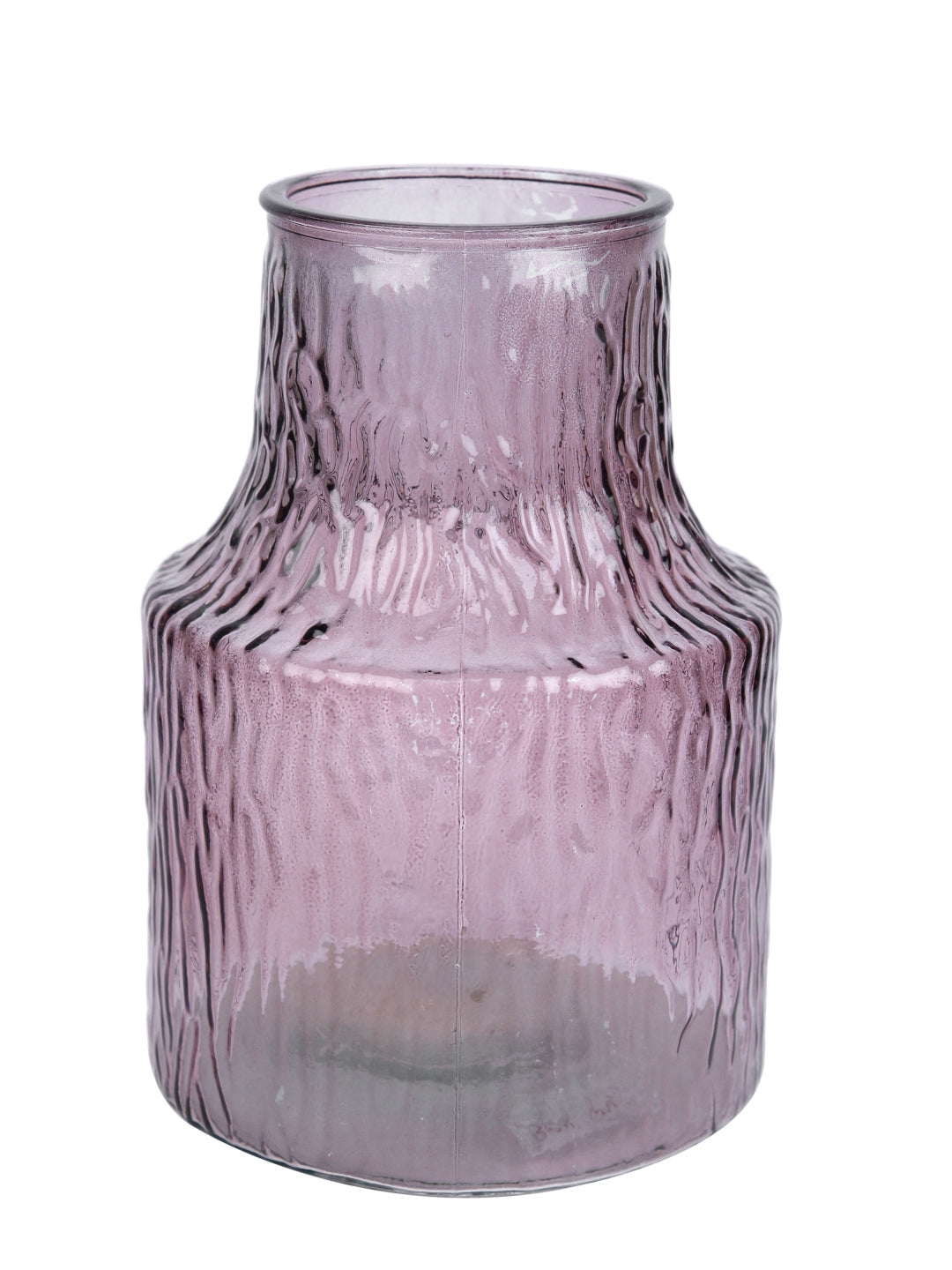 Ros Haze Dusky Pink Textured Glass Flower Vase