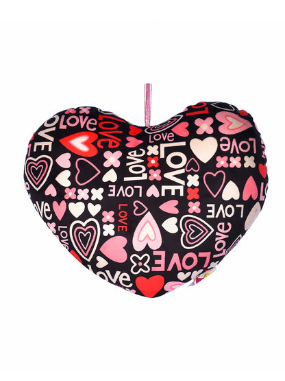 Love Bliss Heart Cushion with Teddy