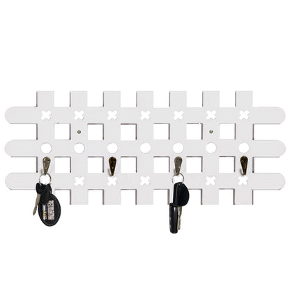 Beautiful & Subtle White Key Holder - 4 Hooks