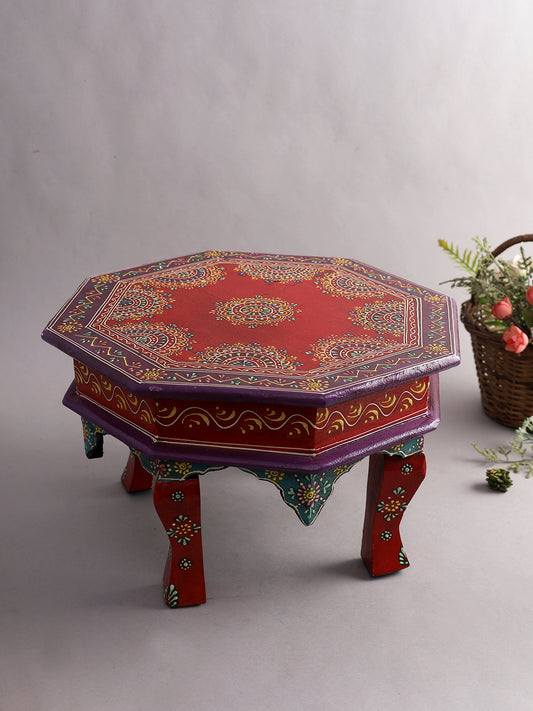 Handpainted Wooden Foot Stool