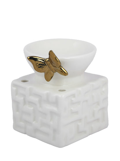 White & Yellow Textured Ceramic Aroma OilDiffusers