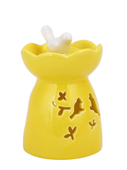 Meadow Yellow & White Textured Ceramic Aroma Oil Diffusers